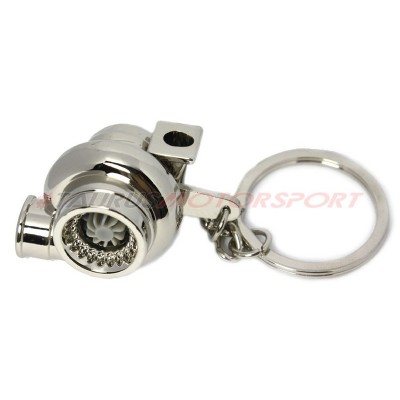 Portachiavi TRS Tuning a turbina doppia - versione Cromato scuro