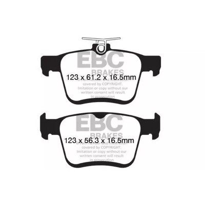 Set pastiglie freno sportive posteriori EBC Yellow per Audi A3 8V, Seat Leon 5F, VW Golf 7, ecc (vedi lista in descrizione) - EB 2