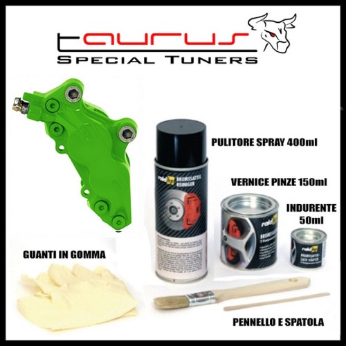Kit vernice a pennello Verde Lucido alte temperature per pinze dei freni - Raid 350005