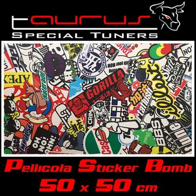 Pellicola wrapping stickerbomb tipo 3 colorata 50x50cm - Taurus PLL073