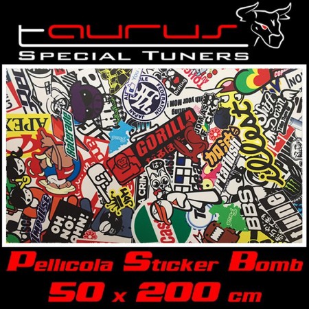 Pellicola wrapping stickerbomb tipo 3 colorata 50x200cm - Taurus PLL076
