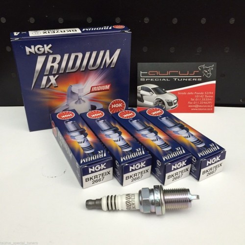 Set 4 candele NGK Iridium BKR7EIX per motori VAG 2.0 TFSI e TSI con Stage 1 (vedi elenco modelli in descrizione) - NGK BKR7EIX-4