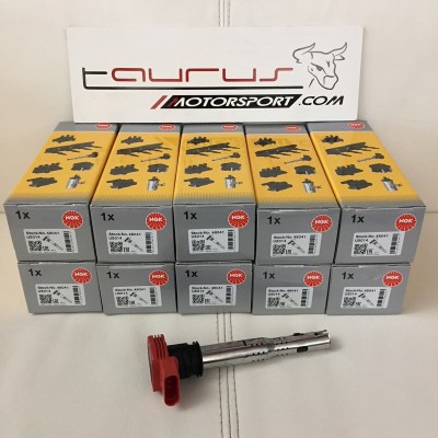 Set 10 bobine di accensione ROSSE NGK Audi R8 per motori Audi 5.0 / 5.2 TFSI e Lamborghini (vedi elenco modelli in descrizione) 