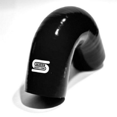 A135-25B - Manicotto in silicone con curva 135° diametro interno ø 25mm - NERO 25  tubo tubi manicotto manicotti siliconico sili