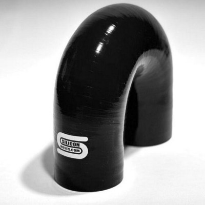 A180-19B - Manicotto in silicone con curva 180° diametro interno ø 19mm - NERO 19  tubo tubi manicotto manicotti siliconico sili