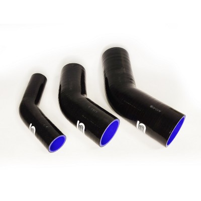 A45-127B - Manicotto in silicone con curva 45° diametro interno ø 127mm - NERO 127  tubo tubi manicotto manicotti siliconico sil