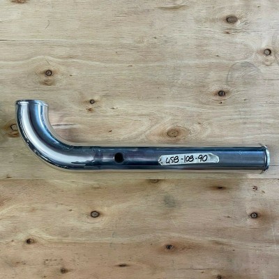 CVXR458-108-90 - Tubo in alluminio con curva 90° diametro esterno ø 60mm H.16cm L. 27cm - AVXRHP-5 60tubo tubi manicotto manicot