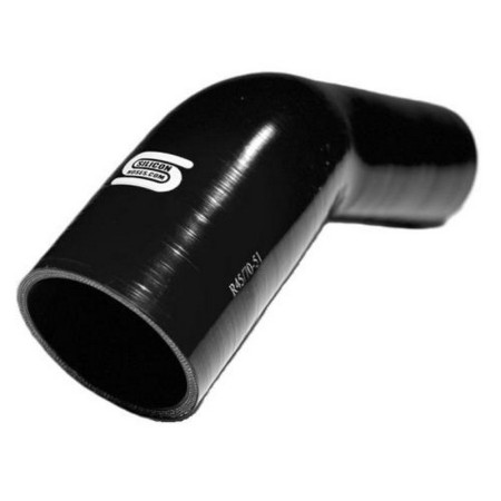 R45/76-67B - Manicotto in silicone con curva a riduzione 45° diametro interno ø 76mm a 67mm - NERO 76 67 76-67tubo tubi manicott