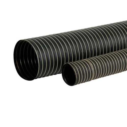 SHV2-51-1 - Tubo flessibile aspirazione nero 150°C 1 metro diametro interno ø 51mm - NERO 51 50tubo tubi manicotto manicotti sil