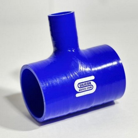 T-38 - Manicotto giunzione a T diametro interno ø 38mm con attacco da 25mm - BLU 38  tubo tubi manicotto manicotti siliconico si