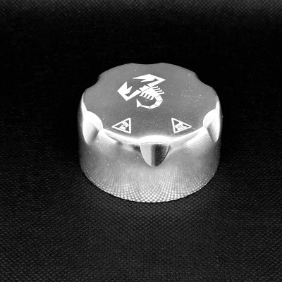 Cover tappo vaschetta acqua Abarth 500/595 Grande Punto Evo 1.4 TJet in alluminio - ARGENTO