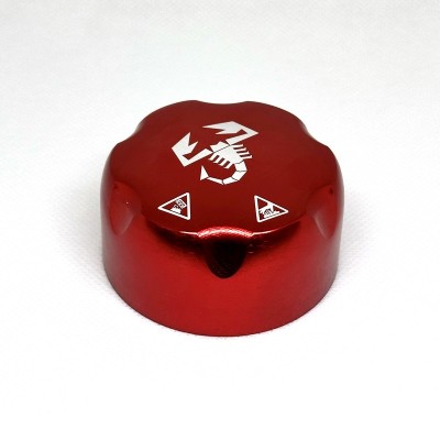 Cover tappo vaschetta acqua Abarth 500/595 Grande Punto Evo 1.4 TJet in alluminio - ROSSO
