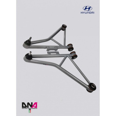 DNA Racing PC2160 Trapezi anteriori su uniball Hyundai i20N camber caster regolabili assetto campanatura