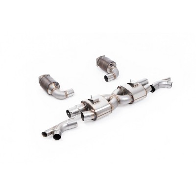 SSXPO205 Milltek Sistema completo Resonated Porsche 911 991.2 Turbo S scarico sportivo terminale marmitta decat skat 200 celle