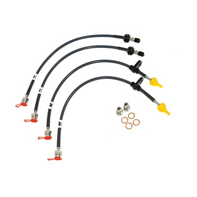 BMW-4-12A Kit di 4 tubi freno aeronautici in treccia  BMW Serie 1 135i - E81,E82,E87,E88    Forge Motorsport