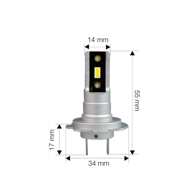 luci fari LED ILuz Mini 6500K lampade lampadine H7 Simoni Racing MZ7 2