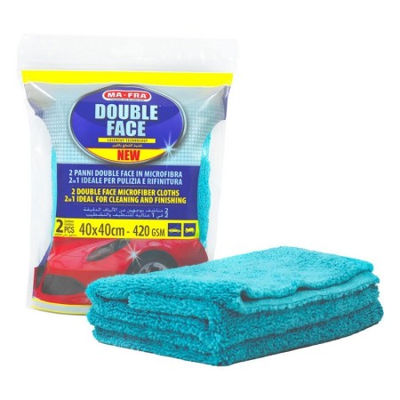 MA-FRA Panno in microfibra doppio strato Double Face 40x40 cm - 2 Pezzi - Mafra A0502