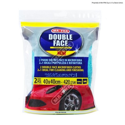 MA-FRA Panno in microfibra doppio strato Double Face 40x40 cm - 2 Pezzi - Mafra A0502 2
