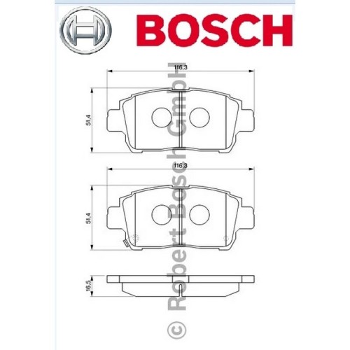 Pastiglie freno Toyota Yaris, Celica, Corolla, Prius, MR2 Bosch 0986424803