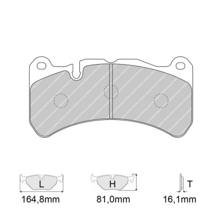 Pastiglie freno sportive Anteriori DS2500 SUBARU Impreza 2.0 STI, Alfa Romeo Giulia e Stelvio Quadrifoglio 2.9, Maserati Grantur