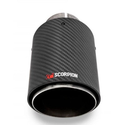 Terminalino scarico sportivo ASCARI in carbonio carbon 90mm Scorpion Z023.10158 2