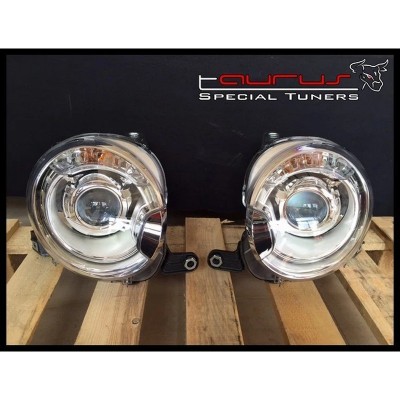 Fanali fari anteriori Abarth/Fiat 500 + Cabrio 2007-2015 Xenon look Taurus DDR-405480