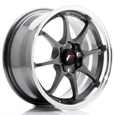 Cerchio in lega JR Wheels JR5 15x7 ET35 4x100 Gun Metal w/ Machined Lip