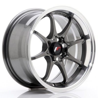 Cerchio in lega JR Wheels JR5 15x8 ET28 4x100 Gun Metal w/ Machined Lip