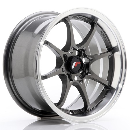 Cerchio in lega JR Wheels JR5 15x8 ET28 4x100 Gun Metal w/ Machined Lip
