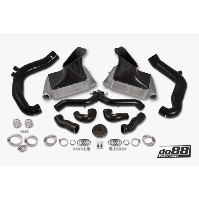 DO88 BIG-130SV-169 Kit intercooler + tubi Y-pipe + Inlet Porsche 911 Turbo 997.2 NERI