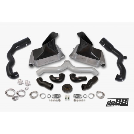 DO88 BIG-140SI-76 Kit intercooler + tubi Y-pipe + Inlet Porsche 911 Turbo 997.1 SILVER