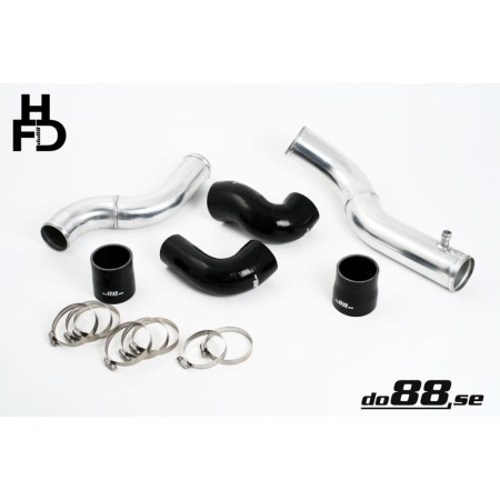 DO88 TR-740-S-76 Tubi intercooler Volvo 7/940 Turbo corpo farfallato maggiorato 76mm NERI