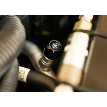 MMR03-0003 MMX Performance Set di tappi aria condizionata BMW e Mini in alluminio nero (x OEM grigi)