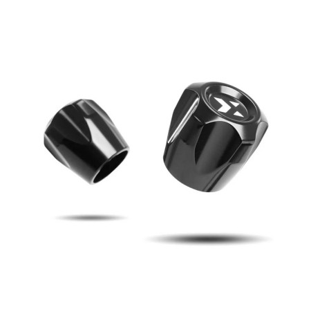 MMR03-0004 MMX Performance Set di tappi aria condizionata BMW e Mini in alluminio nero (x OEM neri)