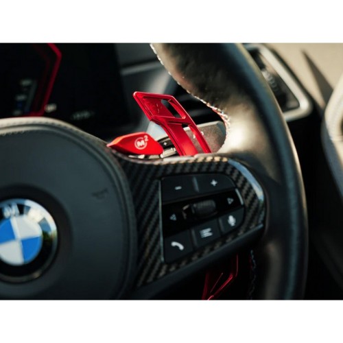 MMR04-0006-RED MMX Performance Palette cambio magnetiche BMW Serie G con volante M-Performance ROSSE Paddle sequenziale automati