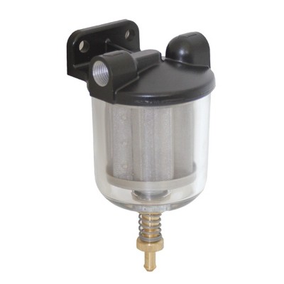 Malpassi 30098FIL 1/4 Prefiltro decantatore con scarico centrale - bicchiere vetro / filtro carta