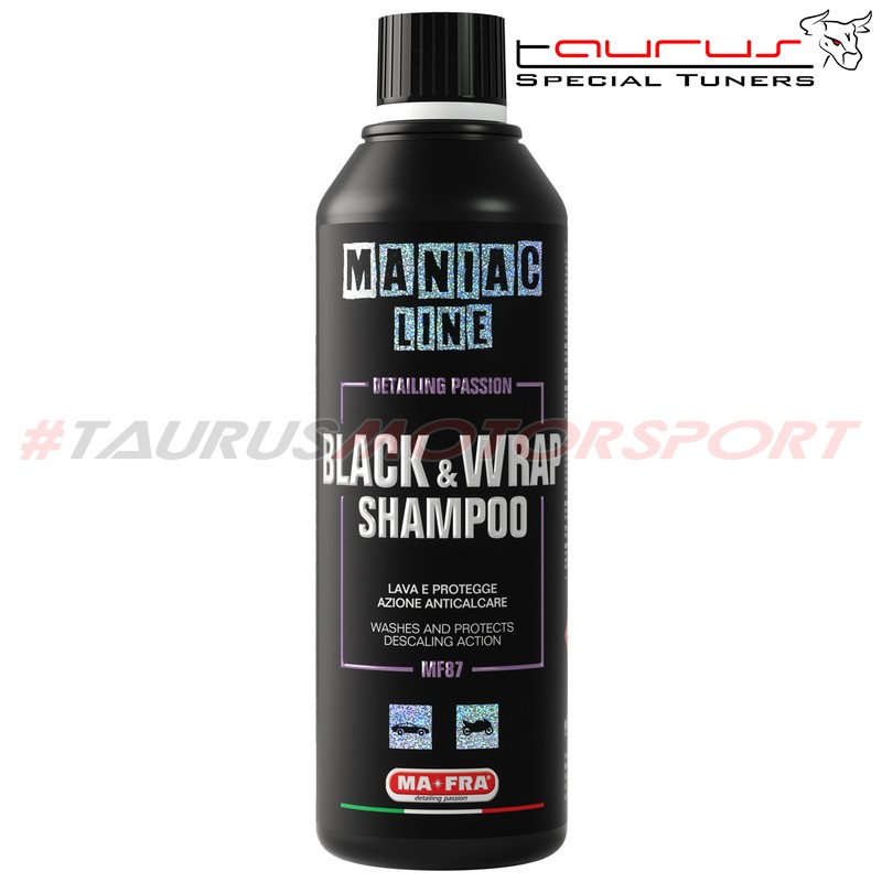 MANIAC LINE Black & Wrap Shampoo 500ml - Shampoo auto: lava e protegge con  azione anticalcare - Mafra MF87