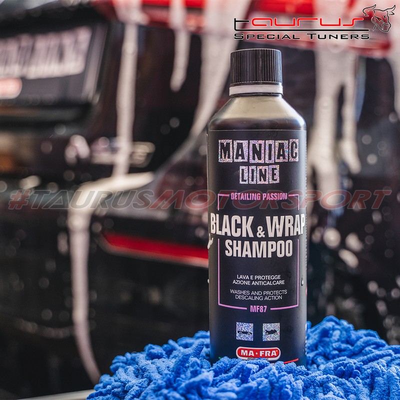 MANIAC LINE Black & Wrap Shampoo 500ml - Shampoo auto: lava e protegge con  azione anticalcare - Mafra MF87